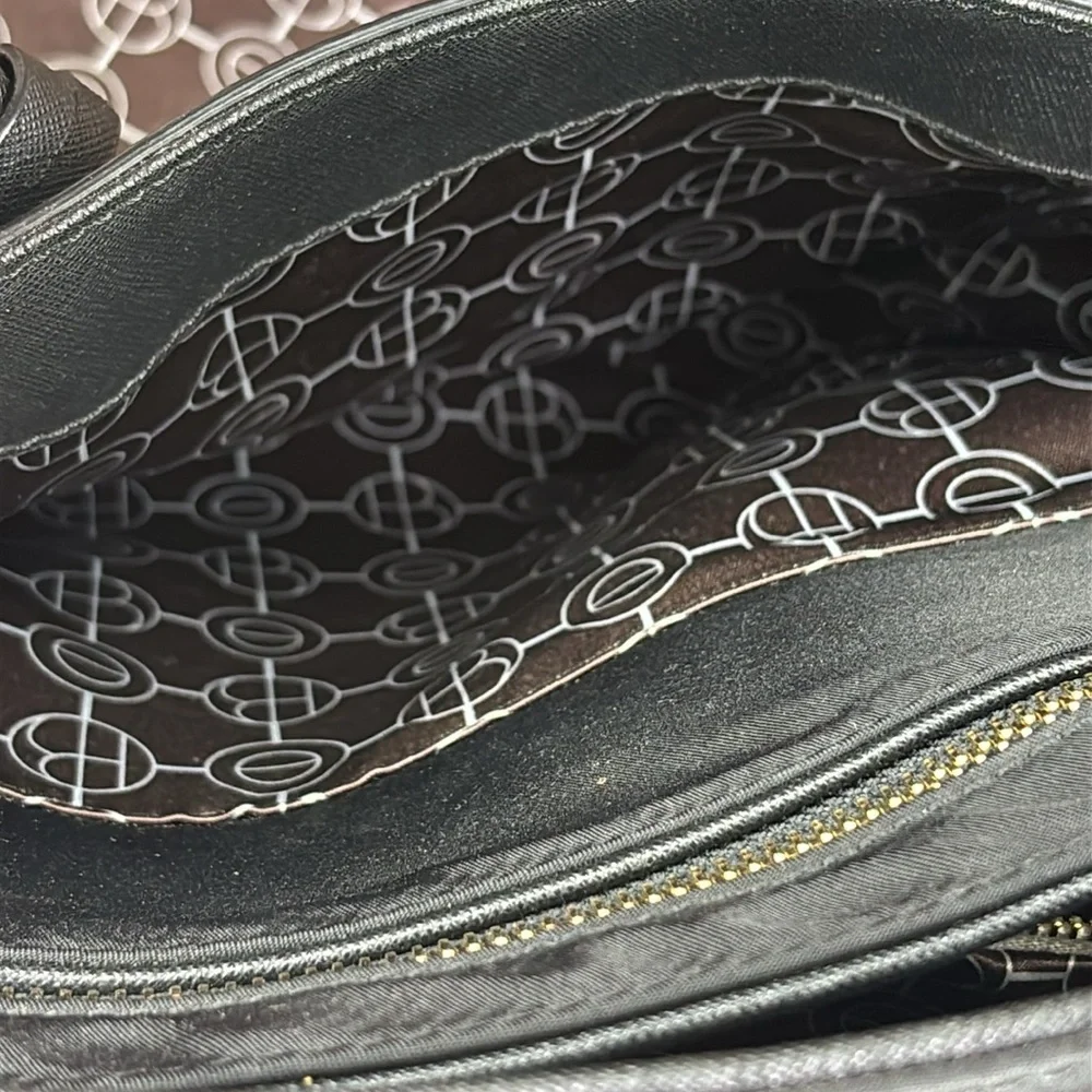 Henri Bendel Black Diaper Bag Tote w Changing Mat Large Travel Baby Bag